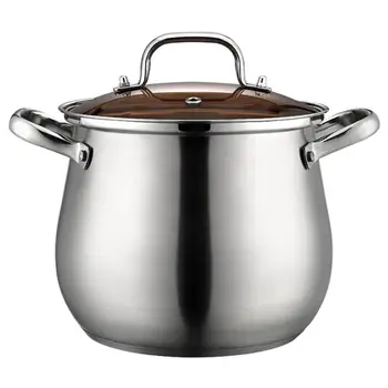 

Stainless Steel Soup Pot Milk Pot Soup Pan Kitchen Cookware Soup Stock Cooking Iduction Gas Pots Boiler Kitchen Cookware