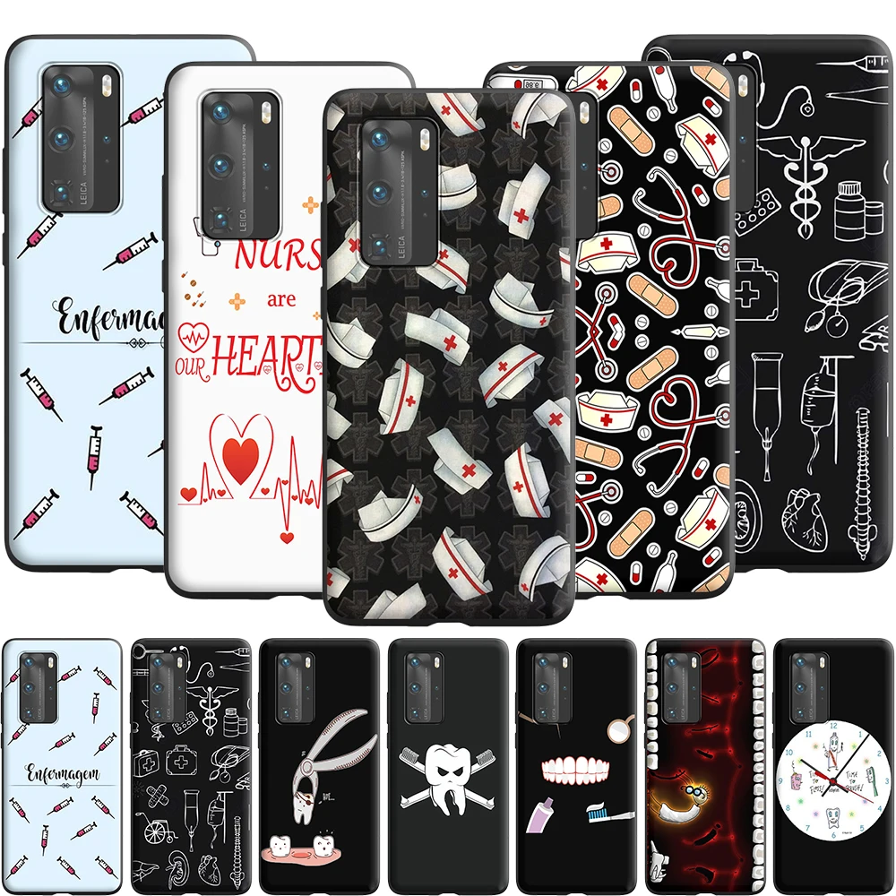 Силиконовый чехол для медсестры Huawei P40 P30 P20 P10 Pro Lite P Smart Z 2019 Max | Мобильные телефоны