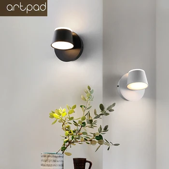 

Artpad 360 Degrees Adjustable LED Wall Lamp Bedside Wall Sconce Living Room Aisle Wall Mounted Luminary Modern Hotel Lamp Lights