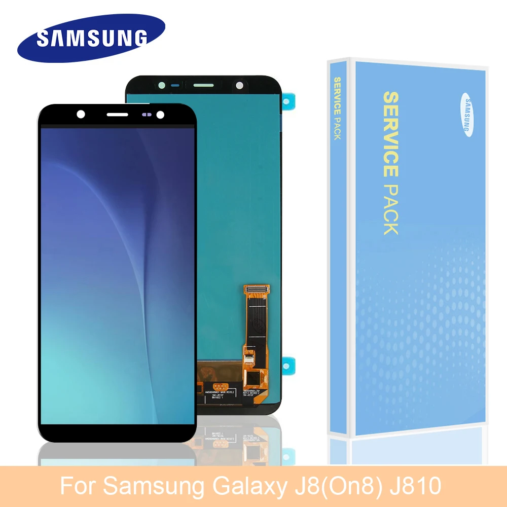 Оригинальный Super AMOLED дисплей для Samsung Galaxy J8 ЖК On8 сменная сенсорная панель J810