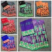 HL! Новое поступление Африканский камень Базен Riche ткань с вышивкой кружевная ткань платье Базен Riche! J101305