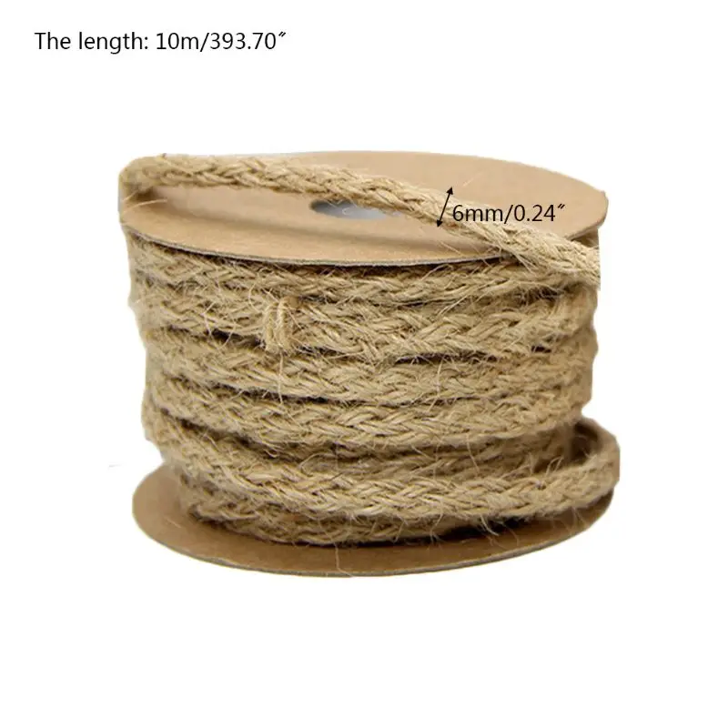 10m Vintage Natural Jute Twine Rope String Cord Wedding Party DIY Craft Burlap C63B - Цвет: 58
