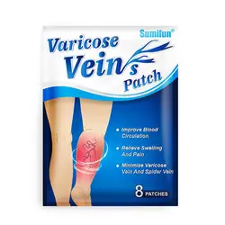 Sumifun 8pcs/bag Chinese Varicose Veins Plaster Vasculitis Phlebitis Spider Leg Medical Patch Angiitis Removal Patch