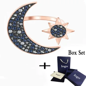 

MINA BEAR 2020 Fashion New Products Lucky Star Moon Rings Elegant Personality Light Luxury Women Jewelry Engagement Party Rings