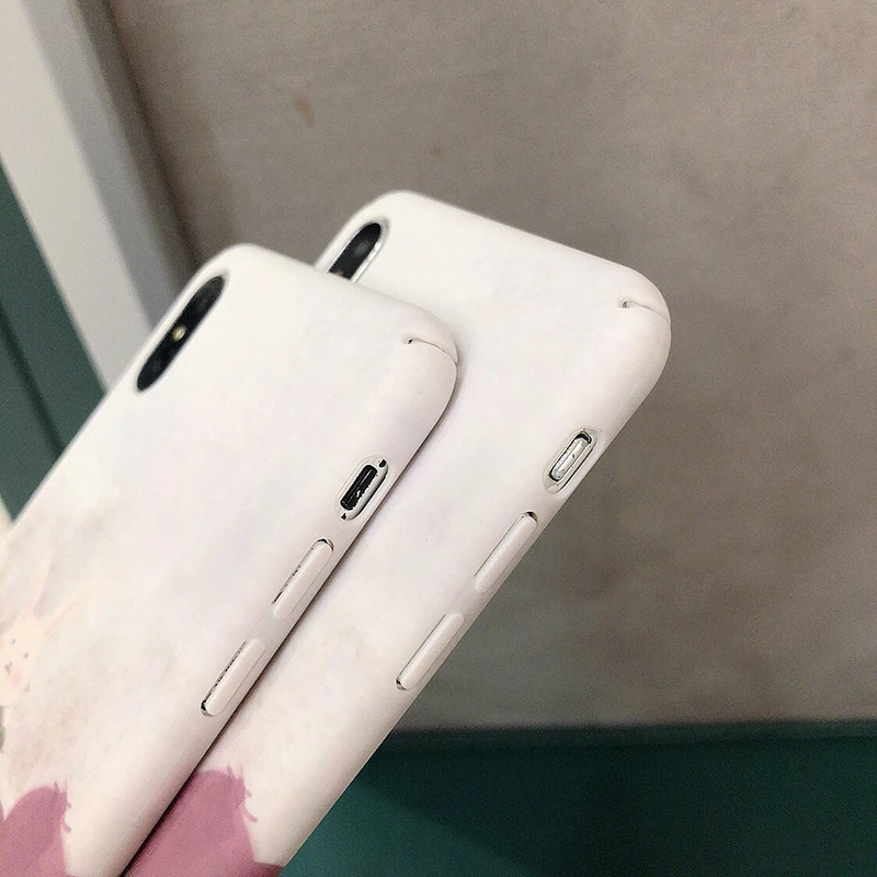 Жесткие чехлы для телефонов с милым мультяшным кроликом для iphone 11 Pro X 7 6 6S 8Plus матовая задняя крышка для iphone 11 Pro XS чехол для MAX XR чехлы
