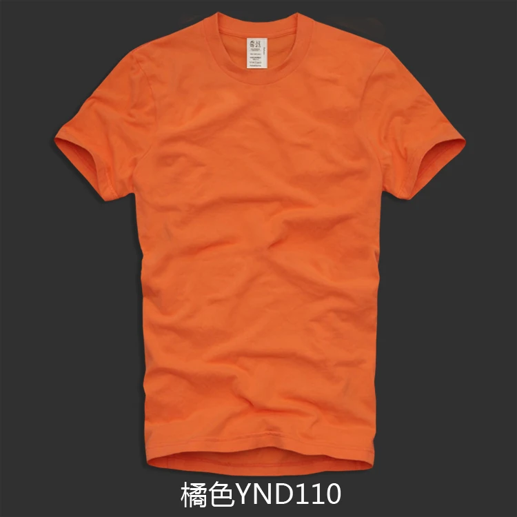 Футболка мужская одноцветная хлопок размера плюс 4XL 5XL уличная groot ajax body jokerr harajuku afs hollistic мужская футболка - Цвет: Orange YND110