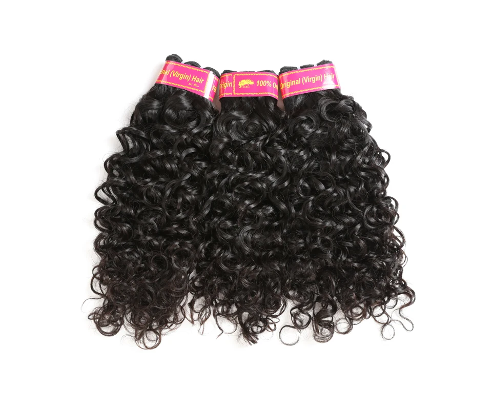 Ali queen hair Products 4 шт./партия бразильские виргинские волосы пучки воды волна человеческие волосы пучки 14 "-26" двойной плетение, вьющиеся волосы