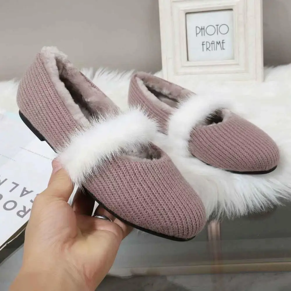 Обувь на плоской подошве; женская обувь; Сезон Зима; scarpe donna; женская обувь с круглым носком; Повседневная обувь; Buty Damskie; шерстяная обувь; chaussures femme; слипоны