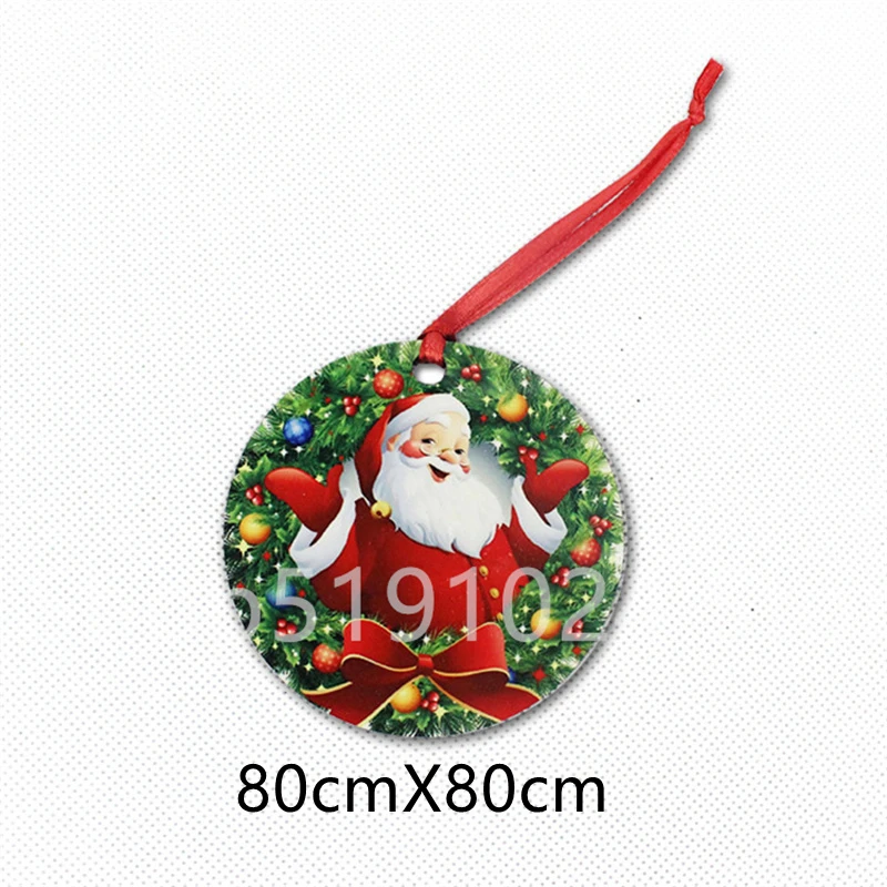 30pcs/Lot Sublimation Blank Heat Transfer Printing Christmas Decoration Pendant  MDF Two-sided Printing New DIY Gifts
