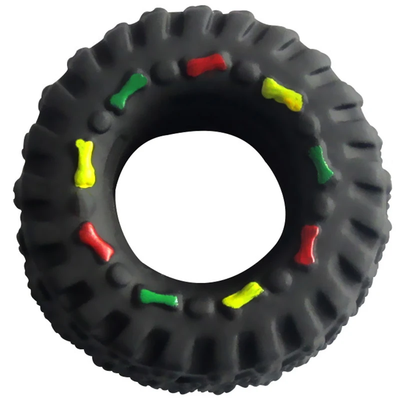 

30 Pieces/Set Tyre Shape Dog Squeak Toys Pet Dog Toys Dog Chew Toys Pet Dog Screaming Rubber Toys Tire Shape Pet Supply Product