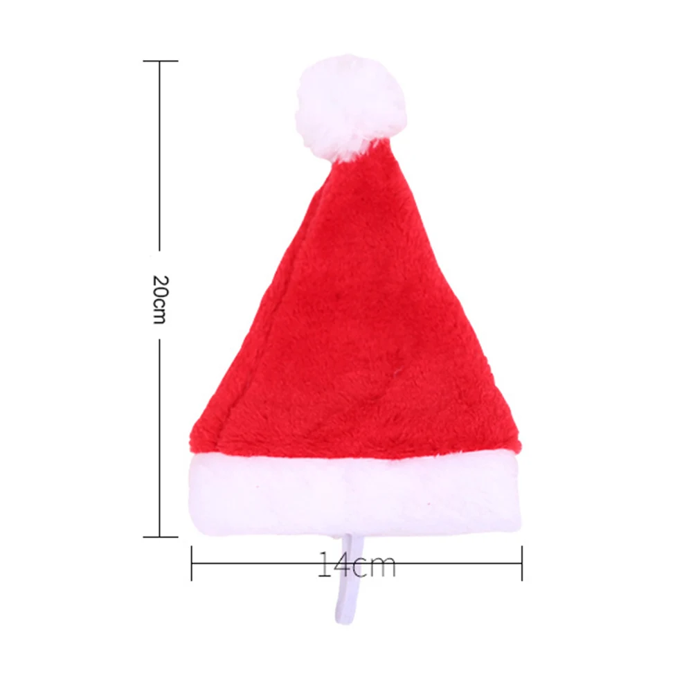 Christmas Holiday Costume Plush Pet Dog Santa Hat Party Supplies Decor Xmas Gift