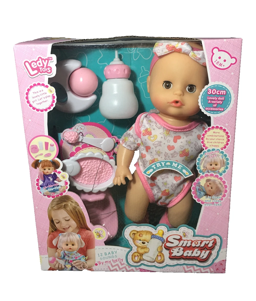 

LeDy DOLL 12 INCH DOLL WITH DRINKING AND PEE FUNCTION WITH 12 IC SOUND WITH ACCESSORIES