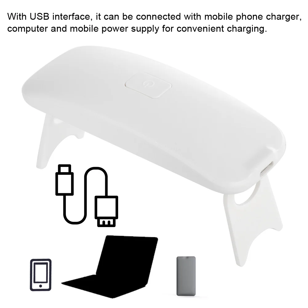 Горячая Распродажа, портативный мини USB умный Светодиодный УФ-лак для ногтей, Сушилка для ногтей, маникюрный аппарат