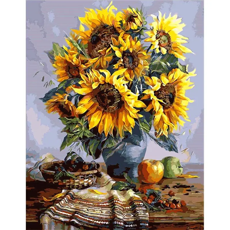 

Sun Flower DIY 5D Full Drill Diamond Painting Embroidery Cross Stitch Kit Rhinestone Crystal Home Decoration Craft