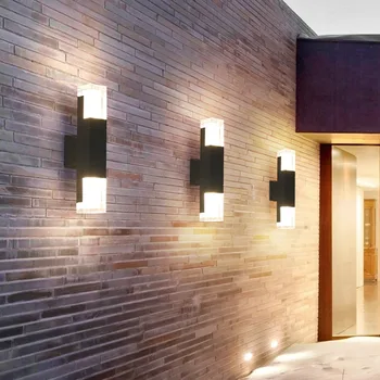 

1pcs Outdoor Motion Sensor LED Wall Lamp Waterproof Garden Porch Wall Sconces Villa Hotel Courtyard Aisle Corridor Wall Lamp
