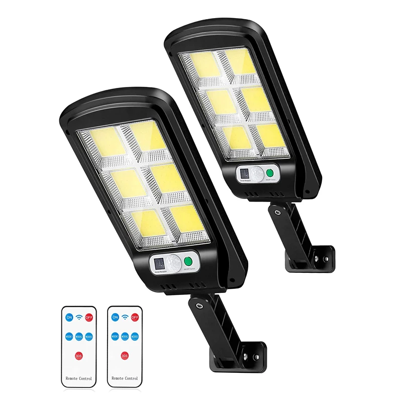 

Solar Charging Street Light Outdoor Waterproof Human Body Induction Remote Control Cob Wall Light Garden Lighting Led