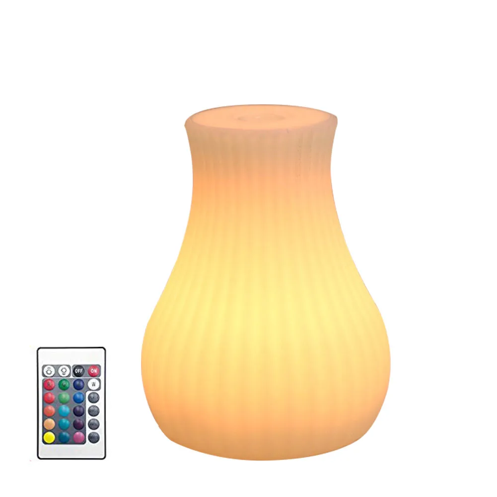 

Night Light Bar Bedside Hotel Table 3 Modes USB Rechargeable Remote Control Atmosphere Lamp Led Vase Shaped Color Changing