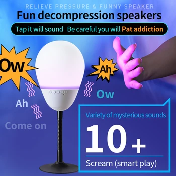 

2020 Creative Bluetooth Speaker Relieve Stress Colorful LED Sound Box Stereo Sound Subwoofer Support TF Card For Xiaomi Iphone