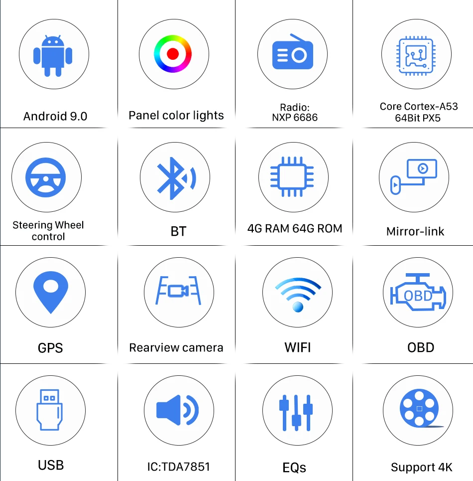 Cheap Eunavi 2 din Android 9 Octa Core 4GB 64GB Car DVD for VW Passat CC Polo GOLF 5 6 Touran EOS T5 Sharan Jetta Tiguan GPS Radio DSP 6