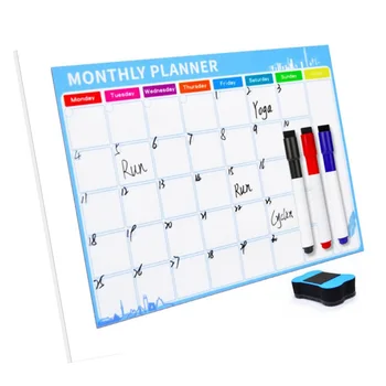 

netic Whiteboard Dry Erase Board nets Fridge Refrigerator To-Do List Monthly Daily Planner Organizer for Kitchen