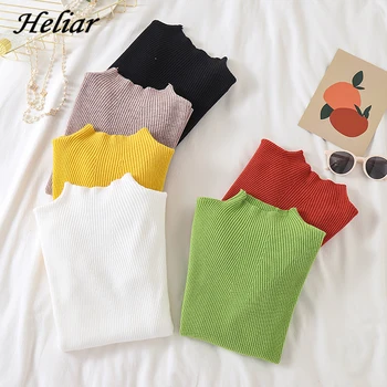 

Heliar Women O-neck Pullovers 2019 Fall Women Knit Sweaters Casual Long Sleeve Winter Underwear Sweater