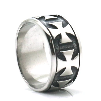 

316L Stainless Steel Cool Punk Gothic Classic Newest Cross Ring