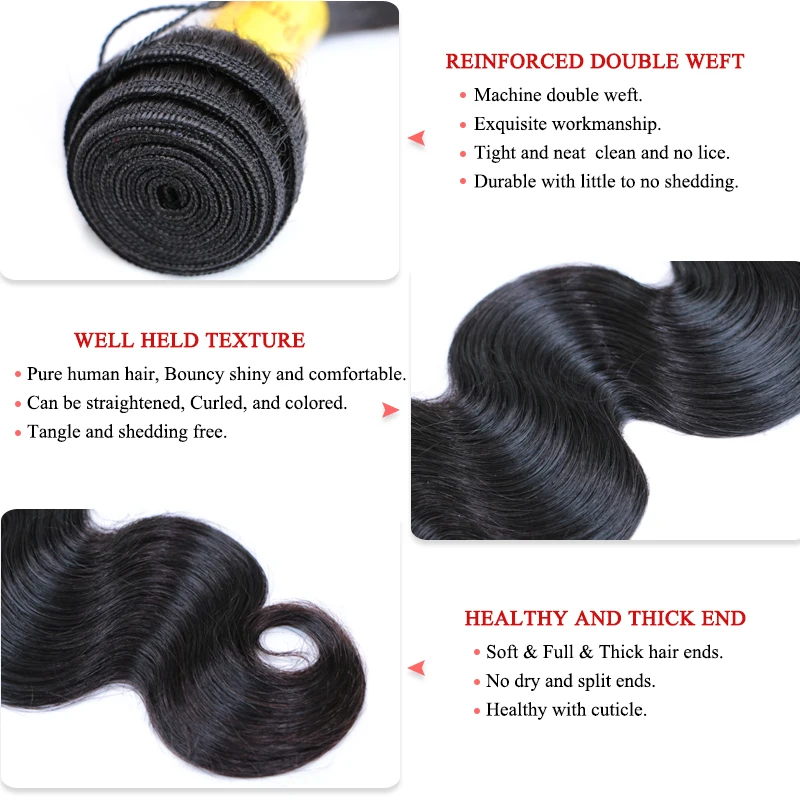 Peruvian Virgin Hair Body Wave 100% Human Hair Bundles 8-30inch 3 Piece Weave Natural Color Hair Extension Queen Hair Products Peruvian Virgin Hair Body Wave 100% Human Hair Bundles 8-30inch 3 Piece Weave Natural Color Hair Extension Queen Hair Products
