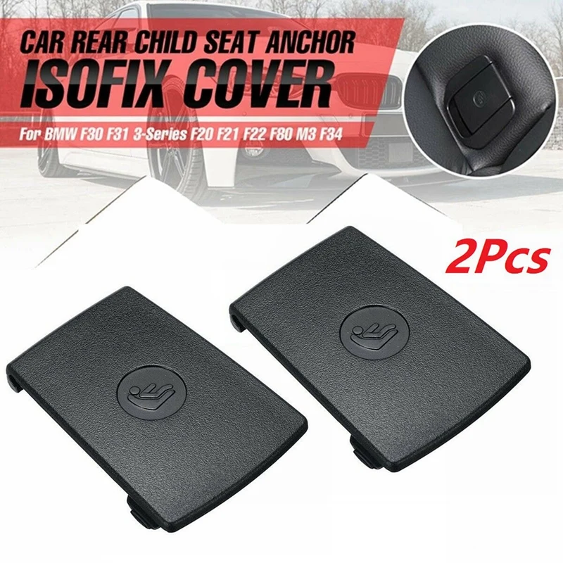 2X Rear Child Seat Anchor ISOFIX Cover for BMW F20 F30 F31 E84 E87 3-Series