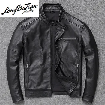 

2020 Spring Men's Coat Mens Clothing Genuine Jacket 100% Real Cow Leather Smart Casual LIU1280