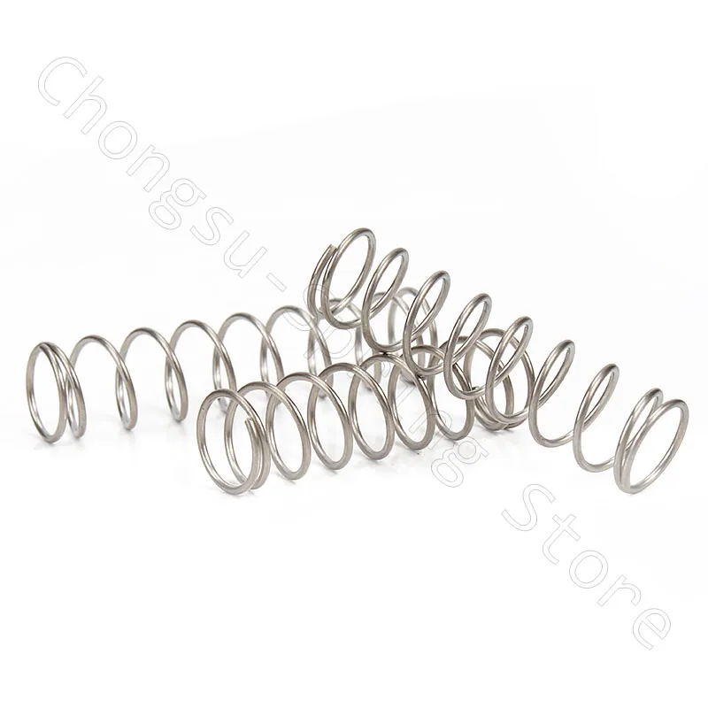 10PCS 0.1 mm Compression Spring 304 A2 stainless Springs Wire Dia 0.1 mm Outer Dia 0.8 1 1.2 1.4 mm Length 5 8 10 12 15 20 25mm