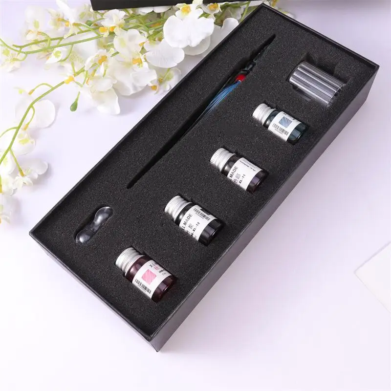 1 комплект милый комбинезон с Стекло чернильное перо тонкое стекло Ручка