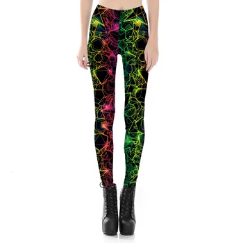 

Fashion Women Trend Green Floral Leaf Flower Pattern Leggings Sexy Elasticity Fitness Slim Bottoms Workout Pants