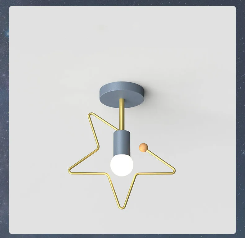 Luz do Corredor Vermelho Nordic Hall Varanda Simples Moderno Estrela Vestiário Escada Lâmpada Teto Luz Net 2 Luzes e Iluminação
