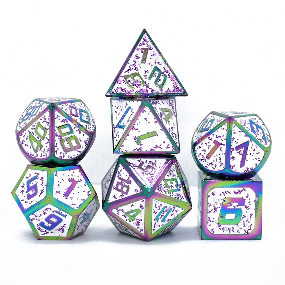 Металлические кубики D4 D6 D8 D10 D % D12 D20 с играми в кости мягкий мешочек на шнурке для