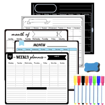 

Magnetic Weekly Monthly Planner Calendar Dry Erase Board for the Fridge Blackboard Whiteboard Kids Memo Message Door Stickers