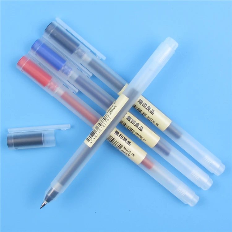 MUJI 10 шт./компл. гелевая ручка черные/синие/красные чернила цветные ручки 0,5 мм 0,38 мм ручки для студентов письма канцелярские принадлежности для школы