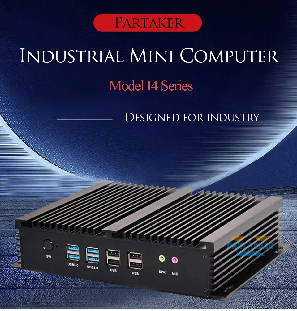 Мини-ПК i3 5005U Windows 10 Dual Core Мини-Север компьютер с 2 Lan 6 RS232 Small Desktop Hdmi Wifi Usb 3,0