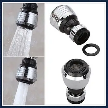 

Kitchen 360° Steel Faucet Water Bubbler Rotatable Sprinkler Nozzle Filter Tap Head Filter Spray Adjustable Faucet Splash Guard