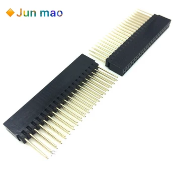 

2x20 PIN double Row Straight FEMALE PIN HEADER 2.54MM PITCH pin long 12MM Strip Connector Socket 2*20 40 PIN 2x20pin pc104