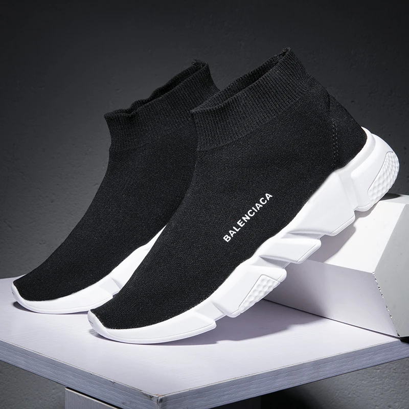 

Couple Sock Shoes Big Size 36-46 Breathable Sneakers Men Women Shoes Flats Fashion Sneakers Men Casual shoes Slip-On Ladies Shoe