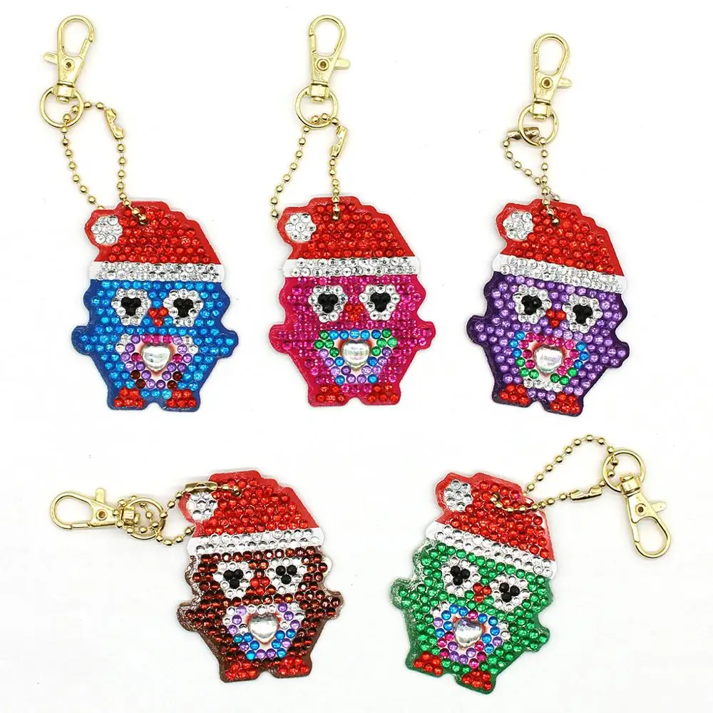 

5pcs DIY Diamond Keychain New Pattern Bag Pendant Ornament Jewelry Diamond Keyring Keybuckle Diamond Painting Gifts YSK48