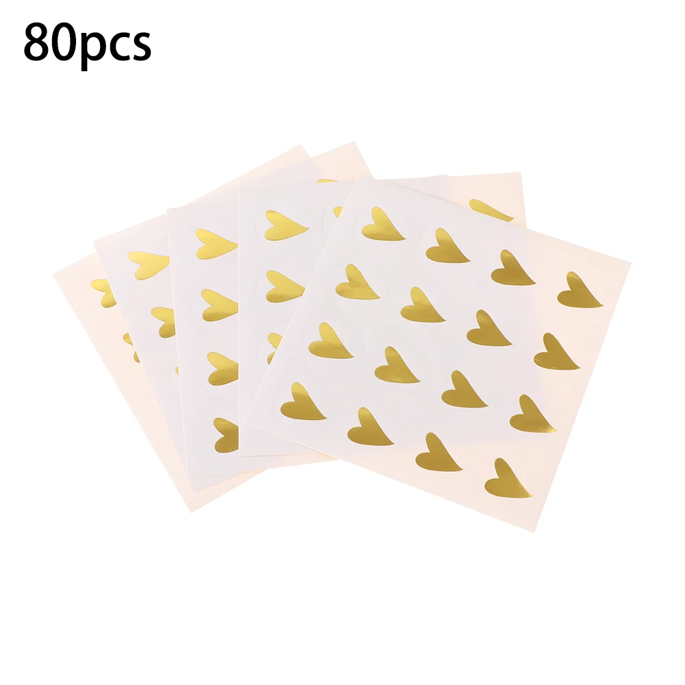 80pcs 80/160Pcs Multicolor Love Heart Handmade Christmas Sticker Gift Boxes Seal Label Sealing Craft Festival Decoration Supplies - Цвет: 80pcs