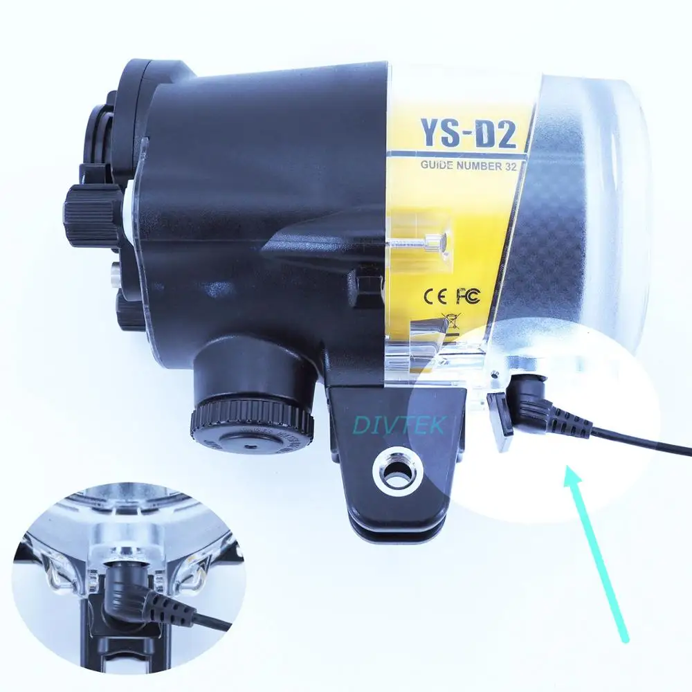 camera caso strobe 18 metros de cabo submarino 02