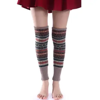 

Women Casual Boho Knitted Leg Warmer Socks Loose Socks #4O15