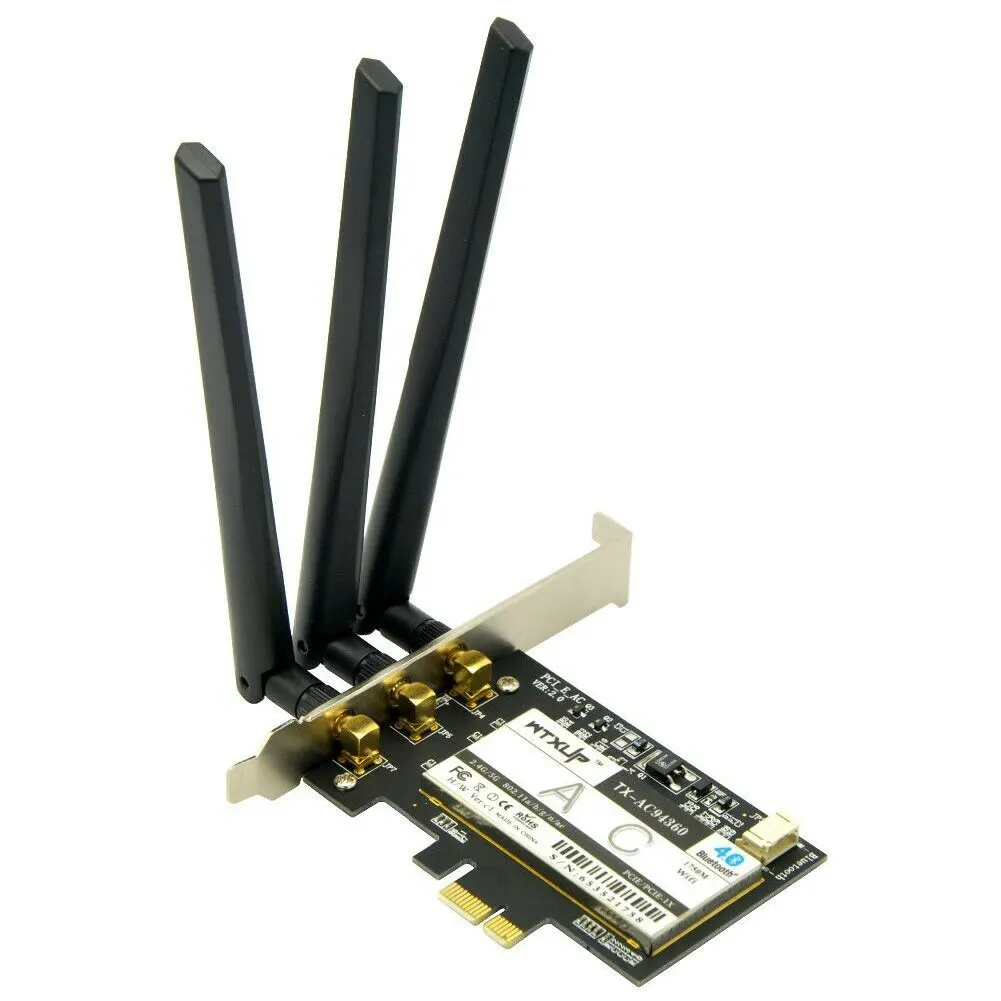 BCM943602CS Replacement Wireless Universal Easy Install Network Card Antenna PCI Express Practical Adapter Bluetooth Durable