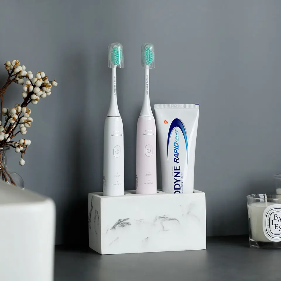 Portaspazzolino Elettrico Da Parete Adesivo - Organizer Da Bagno In Acciaio Nero Con Drenaggio, Supporto Per Dentifricio E Rasoio, Senza Fori - 5