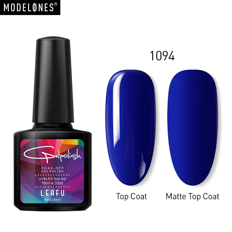 

Modelones Blue Matte Nail Gel Polish Soak Off Gel Nail Art Matte Top Nail Coat Semi Permanent UV Gel Nail Lacquer