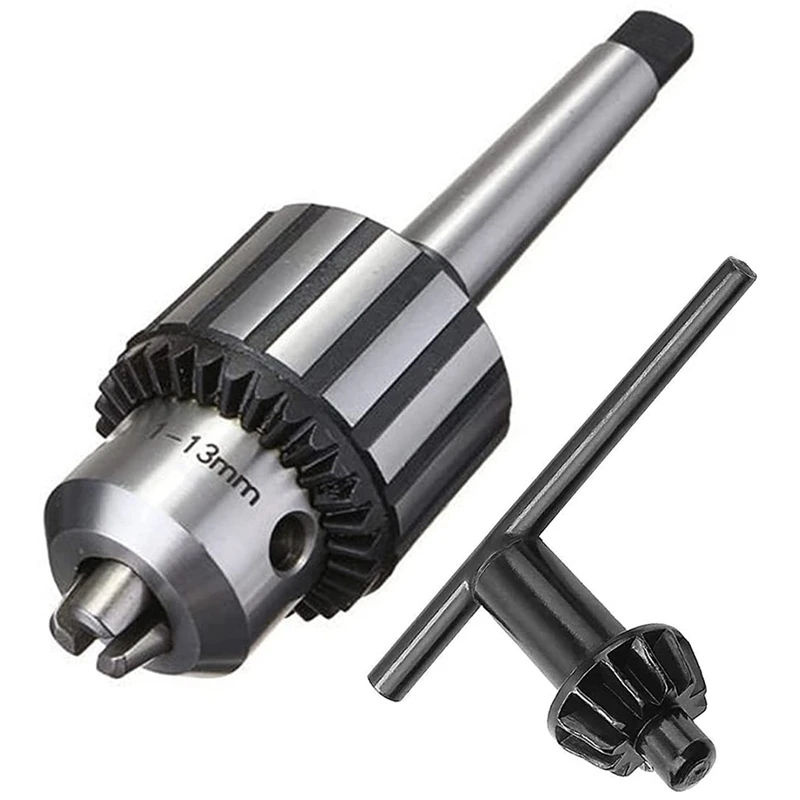 Heavy Duty Drill Chuck Capacity With MT2 Morse Taper 2 Tool Holder And