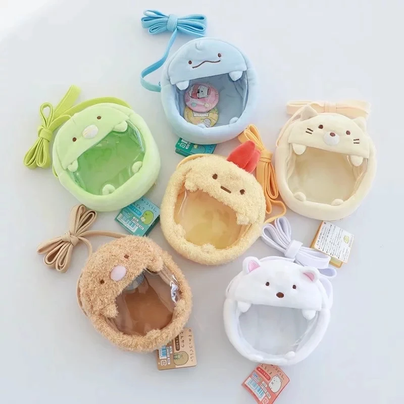 Yeawnow Sumikkogurashi плюшевая сумка Corssbody с рисунком динозавра пингвина медведя кота животных сумки для детей подарок на день рождения