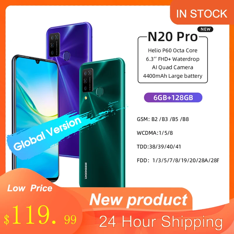 DOOGEE N20 Pro смартфон с четырёхъядерным процессором Helio P60 ОЗУ 6 ГБ ПЗУ 128 глобальная